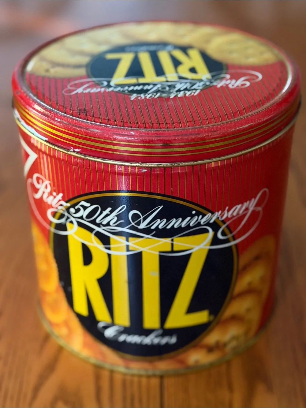 Vintage 1984 Nabisco Ritz Crackers 50th Anniversary Advertising Tin